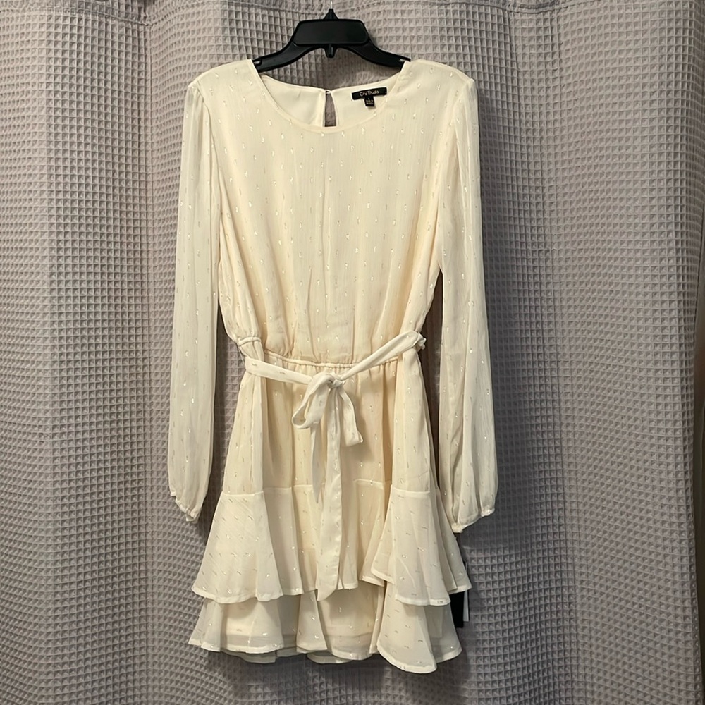 Cream colored off white cocktail dress